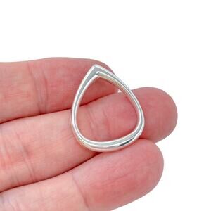 Vintage Sterling Silver 925 Open Teardrop Pendant